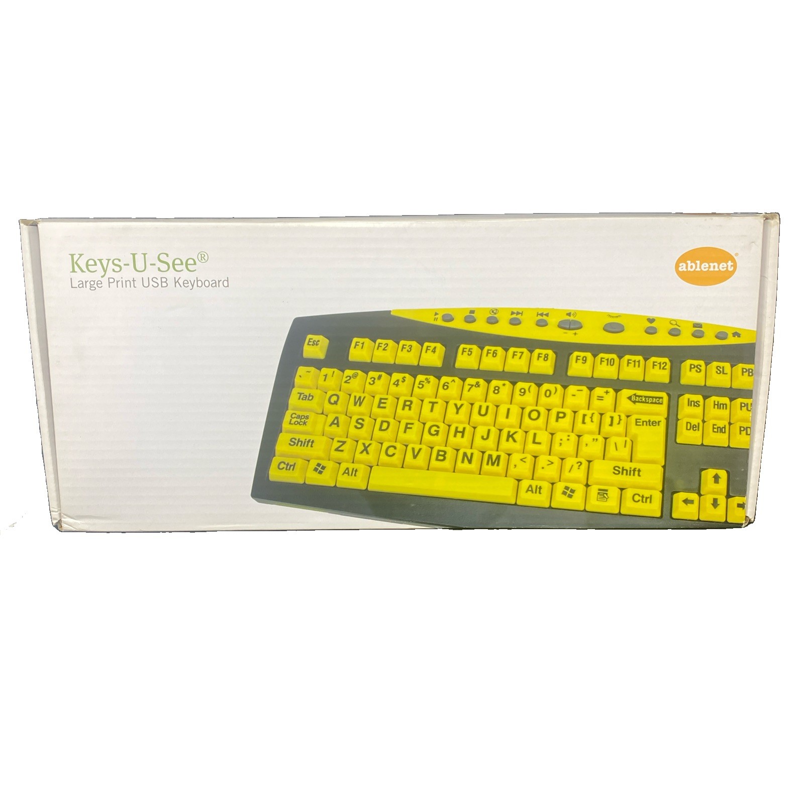 New Visually Impaired Keys-U-See Large Print USB Keyboard
