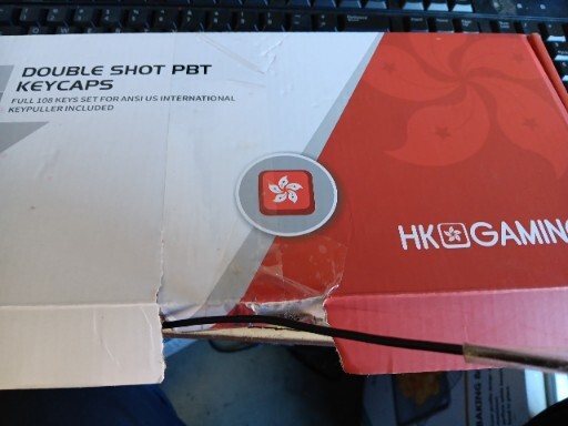 NEW HK Gaming DYE Sumblimation PBT Key Caps Full 108 Keys Set 31 Extra Keys...