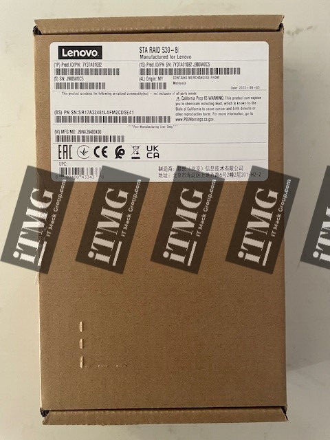 Brand New LENOVO RAID 530-8i PCIe 12GB Adapter 7Y37A01082 FRU 02JG102