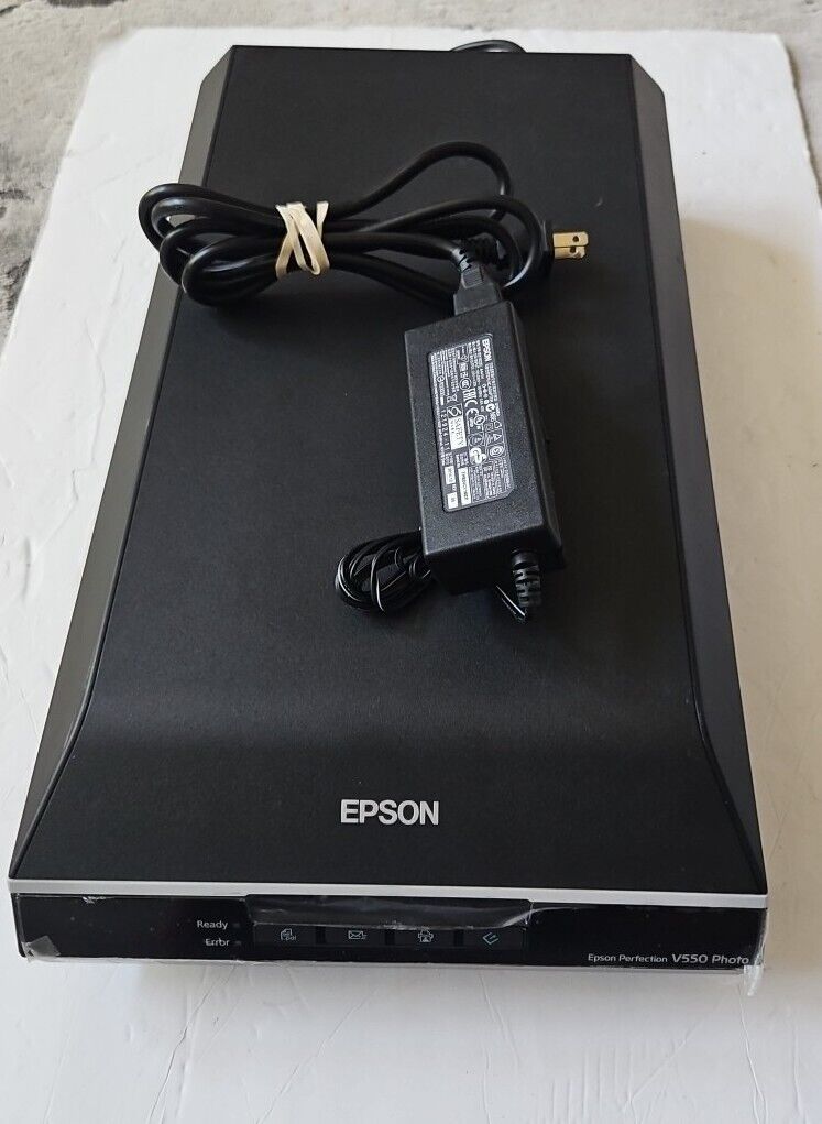 Epson Perfection V550 Photo Scanner Film Color 6400 dpi w/ Power Supply - Tested
