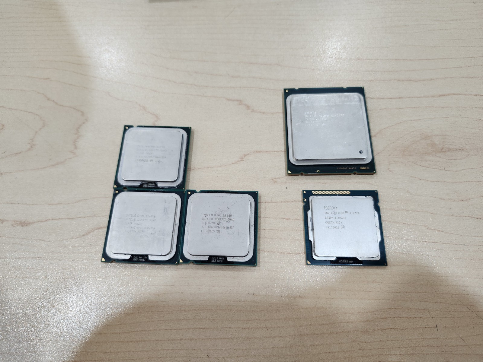 Intel CPU Lot 5 Pack - Core 2 Quad Q6600, Q6700, i7-3770, Xeon E5-2640