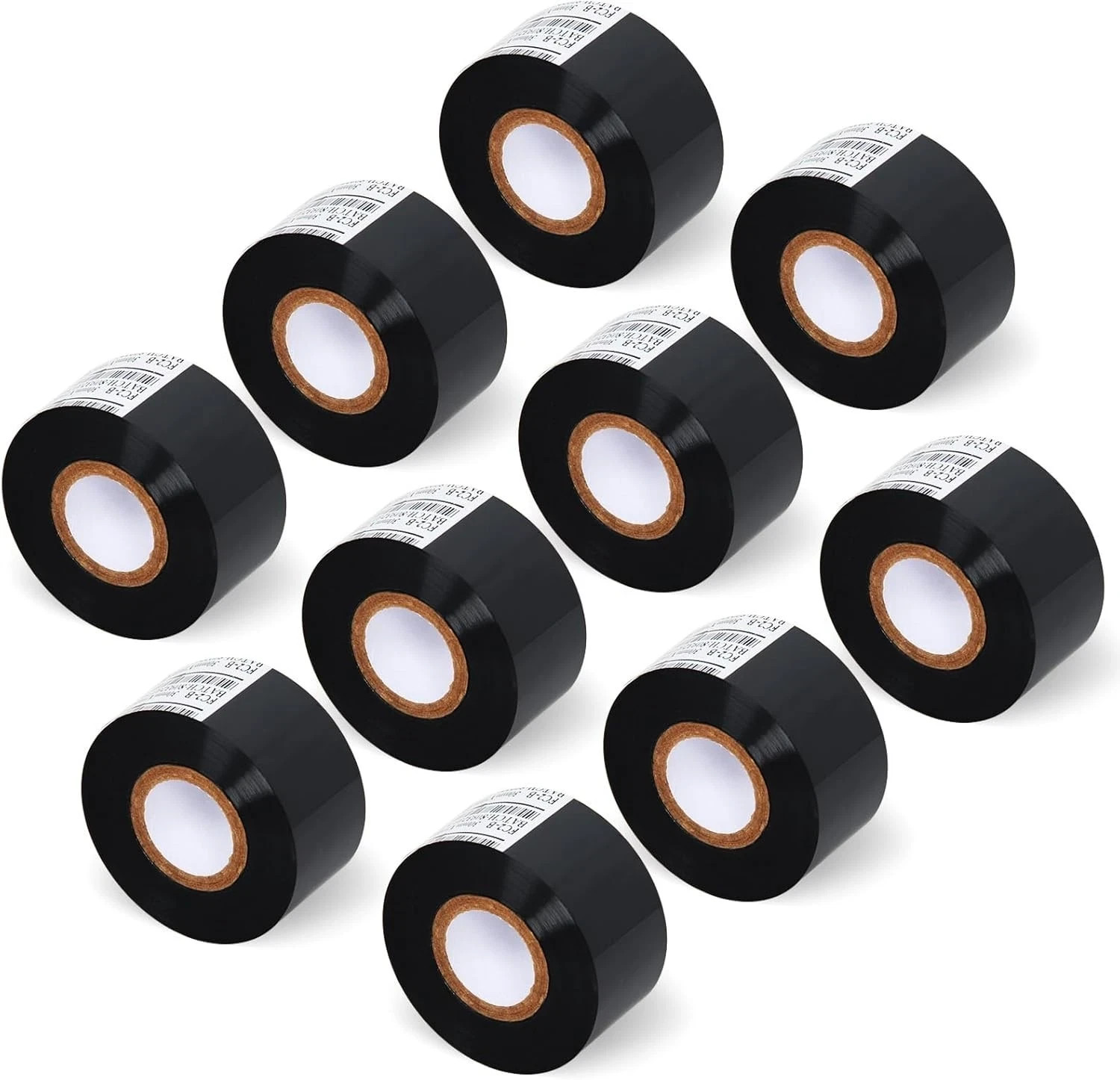 10 Rolls 30mm x 100m Black Thermal Transfer Ribbon Resin for Coder Printer Ma...