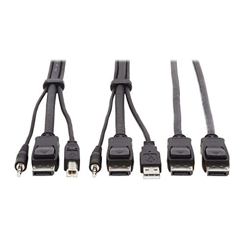 Tripp Lite P783006DP 6ft Dual DisplayPort KVM Cable Kit 4K