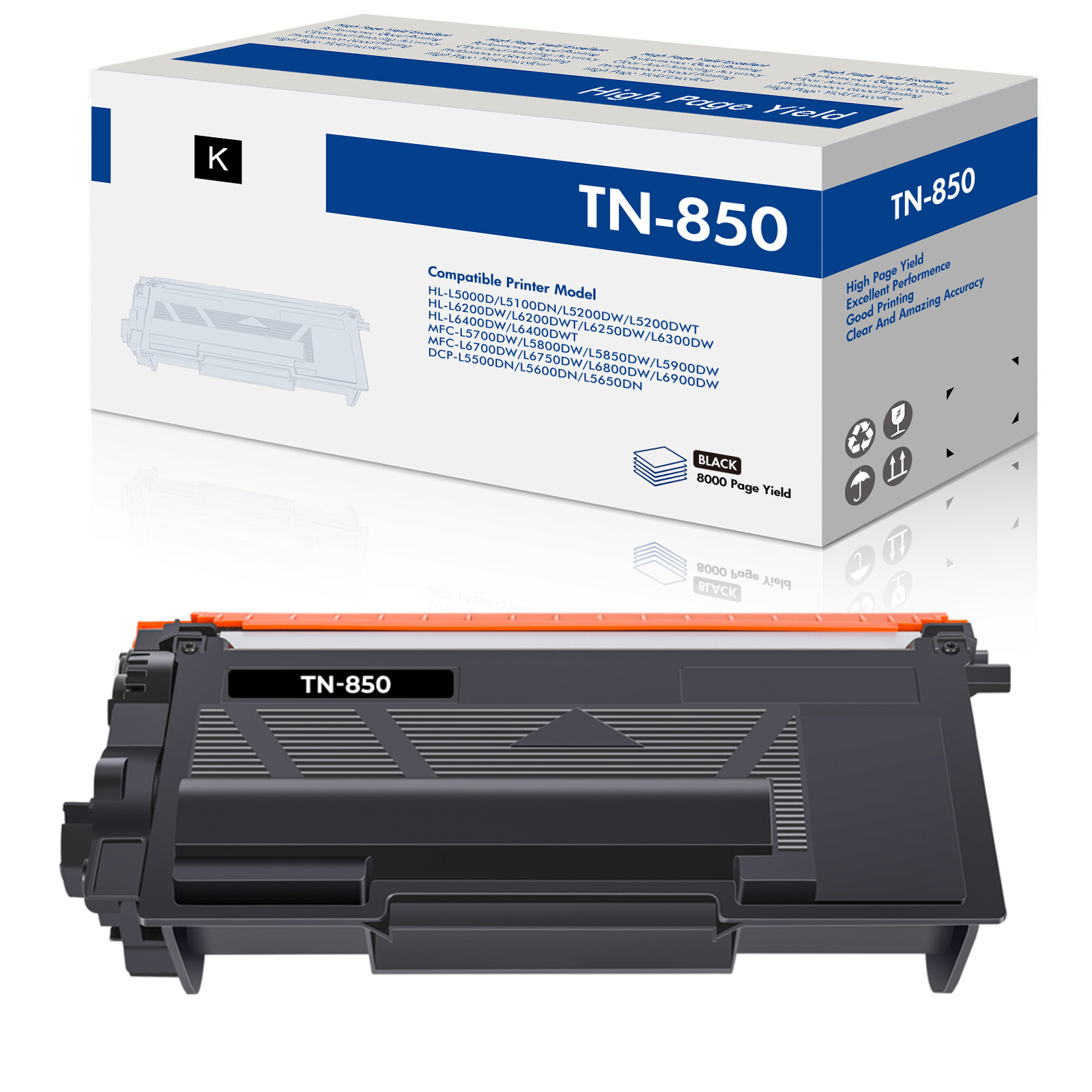 1PK TN850 Toner Cartridge For Brother TN820 MFC-L5800dw MFC-L5850dw HL-L6200dwt