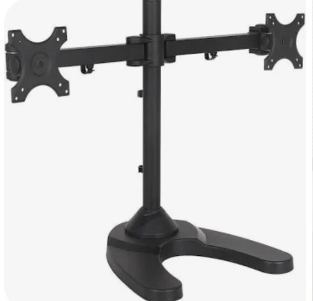 Halter Dual Monitor Desk Stand Heavy Duty Holds up to 32” Monitors