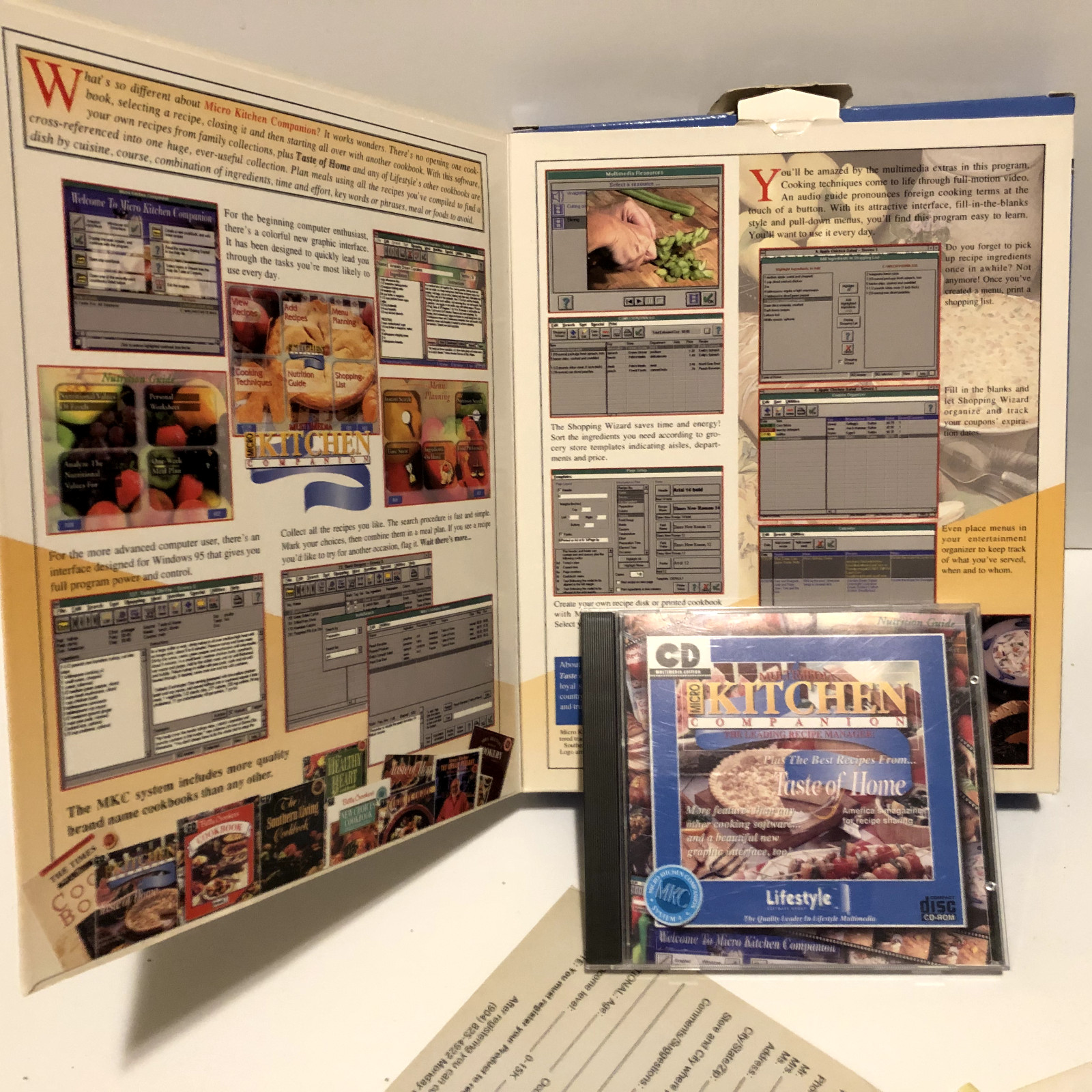 Multimedia Kitchen Companion Recipe Manager (CDROM)  - Recipes Taste of Home 
