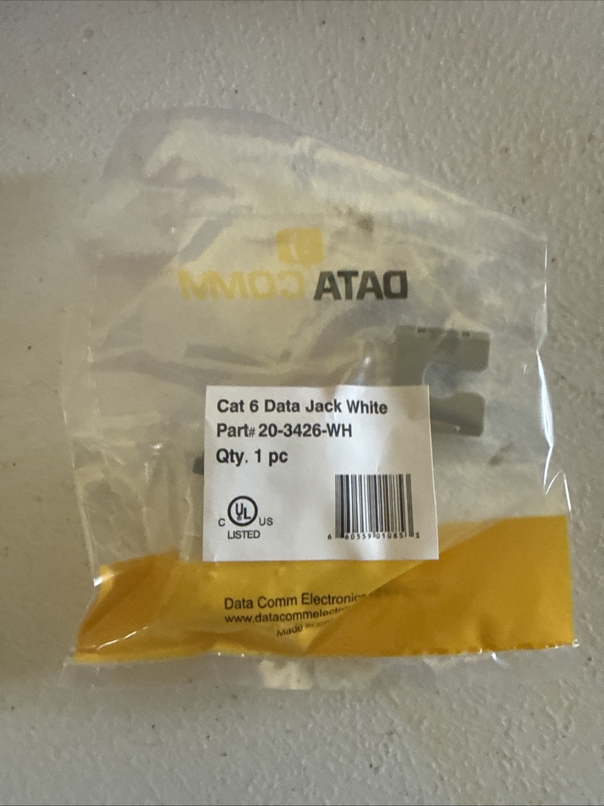 Lot 30 DATA COMM ELECTRONICS CAT 6 DATA JACK WHITE PART# 20-3426 WH