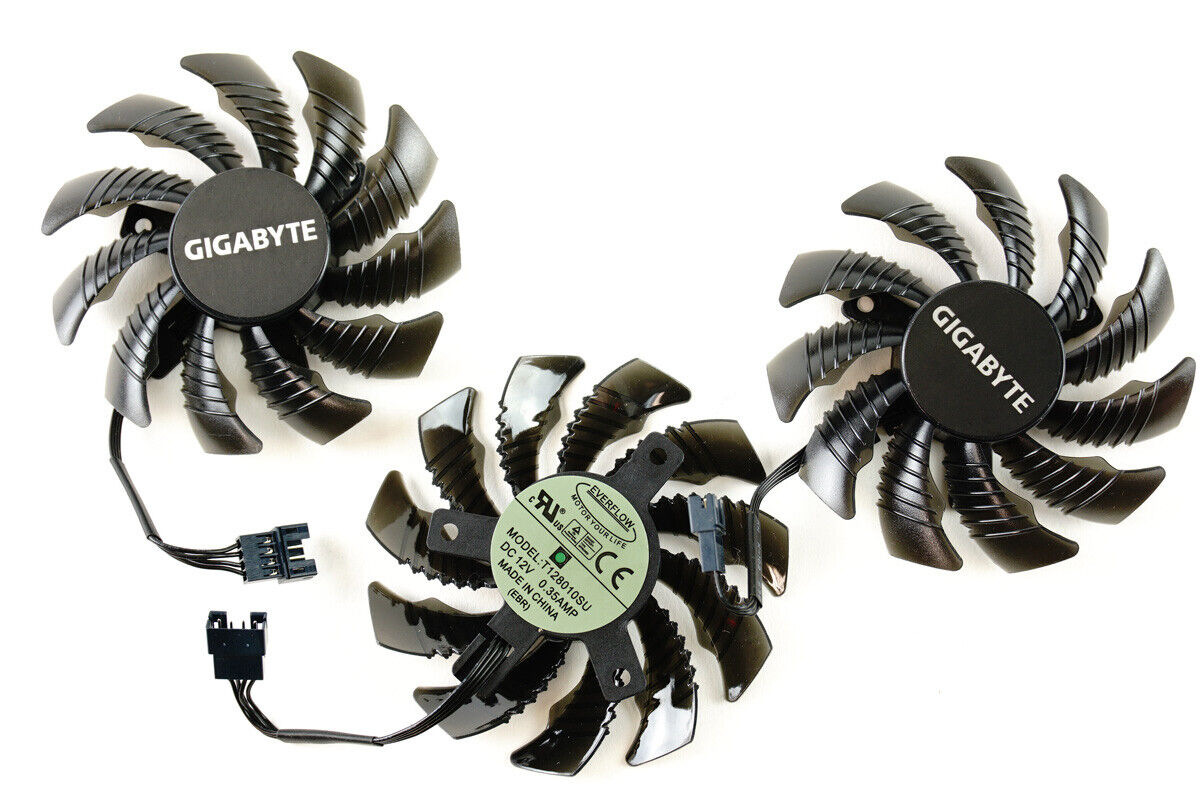 Full Set GPU Fan 75mm Gigabyte 1060 1070 1080 Ti G1 Windforce T128010SU | US ...