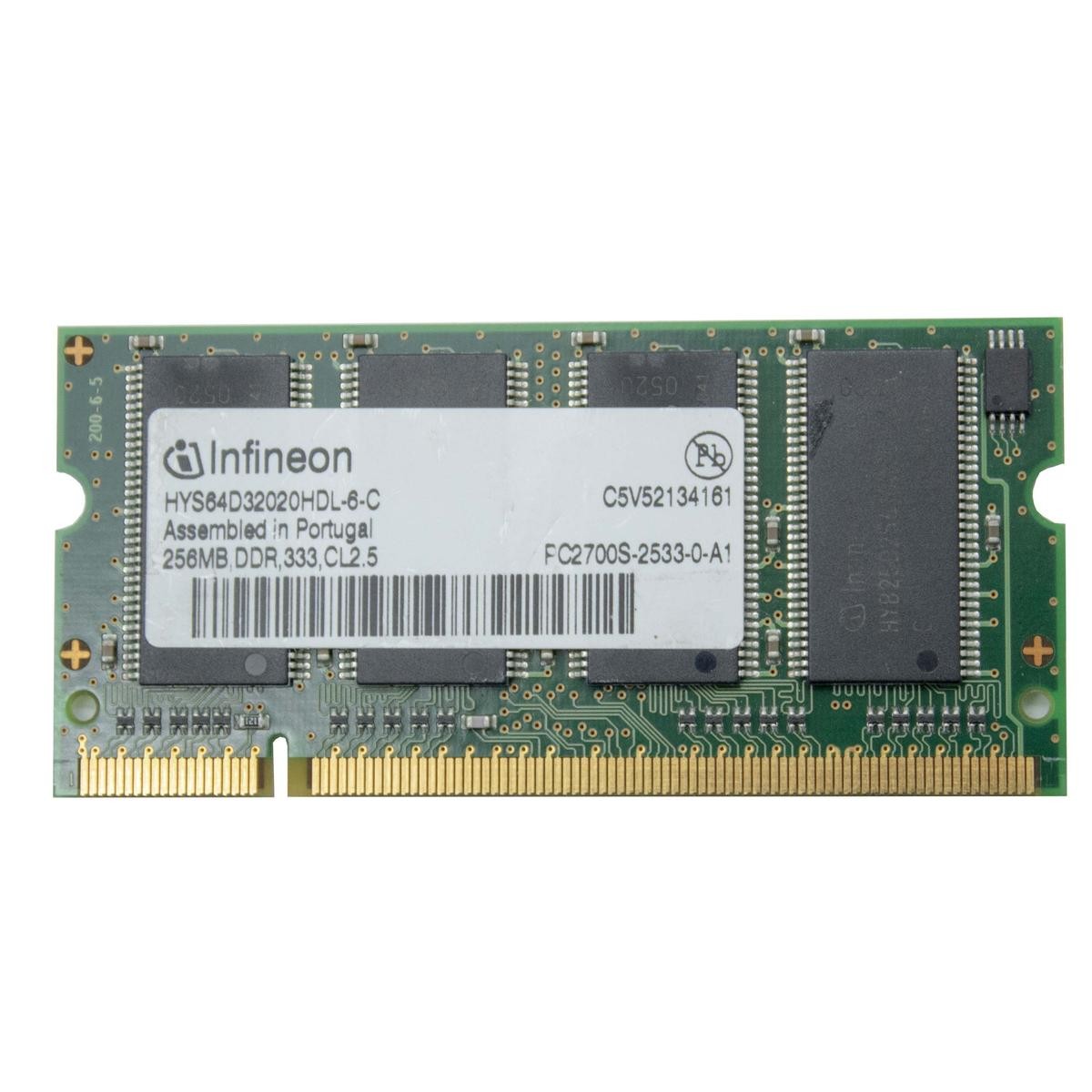 Infineon HYS64D32020HDL-6-C DDR1 256MB 333MHZ DDR DDR1 SODIMM RAM Module