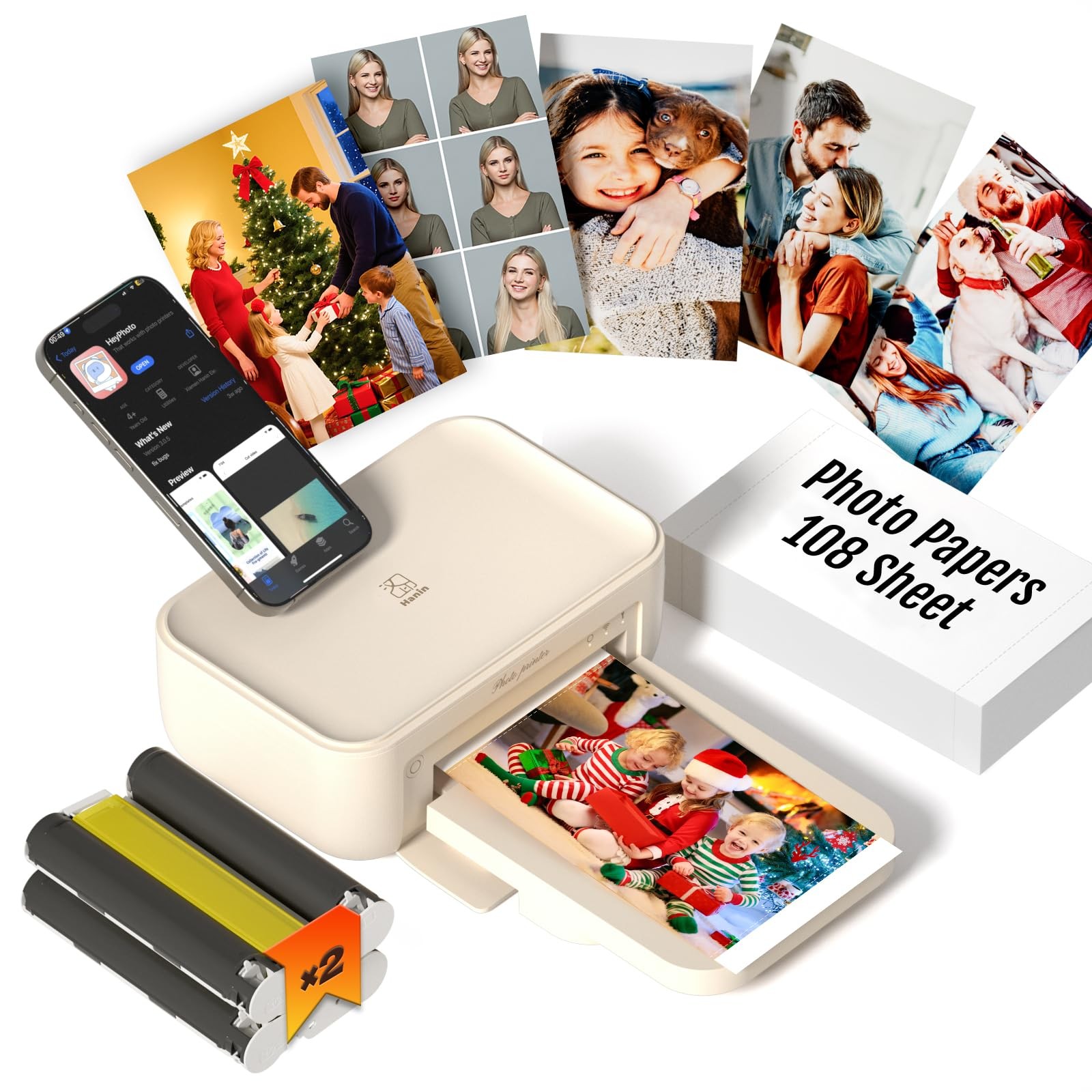 iDPRT 4x6 Photo Printer, CP4100 Instant Photo Printer for iPhone & Android wi...