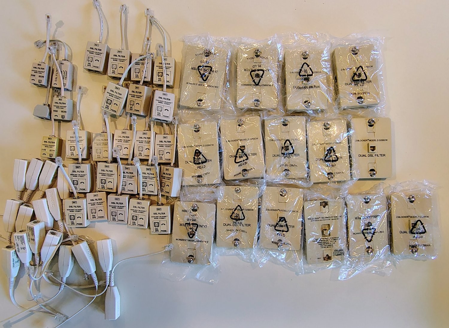 DSL Filters Excelsus Technologies Z-Blocker splitter RJ11 mixed lot