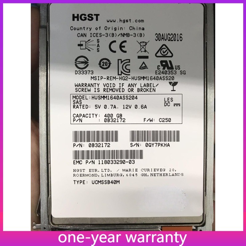 1PCS V6-2S6FX-400U EMC 400G SSD SAS 2.5 VNX1600 VNXE3200 Solid State Drive Open
