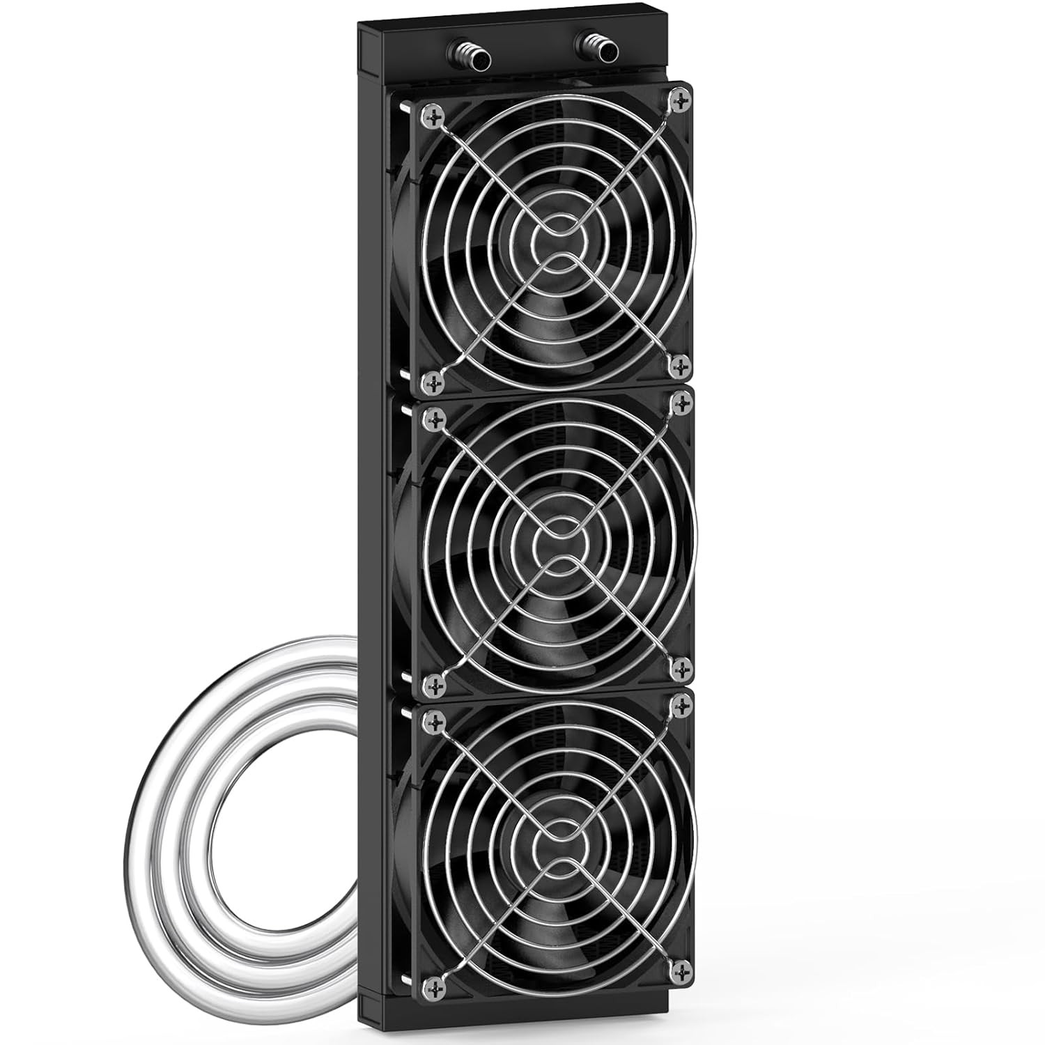 Water Cooling Radiator, 12 Pipe Aluminum Heat Exchanger Radiator with Fan for PC