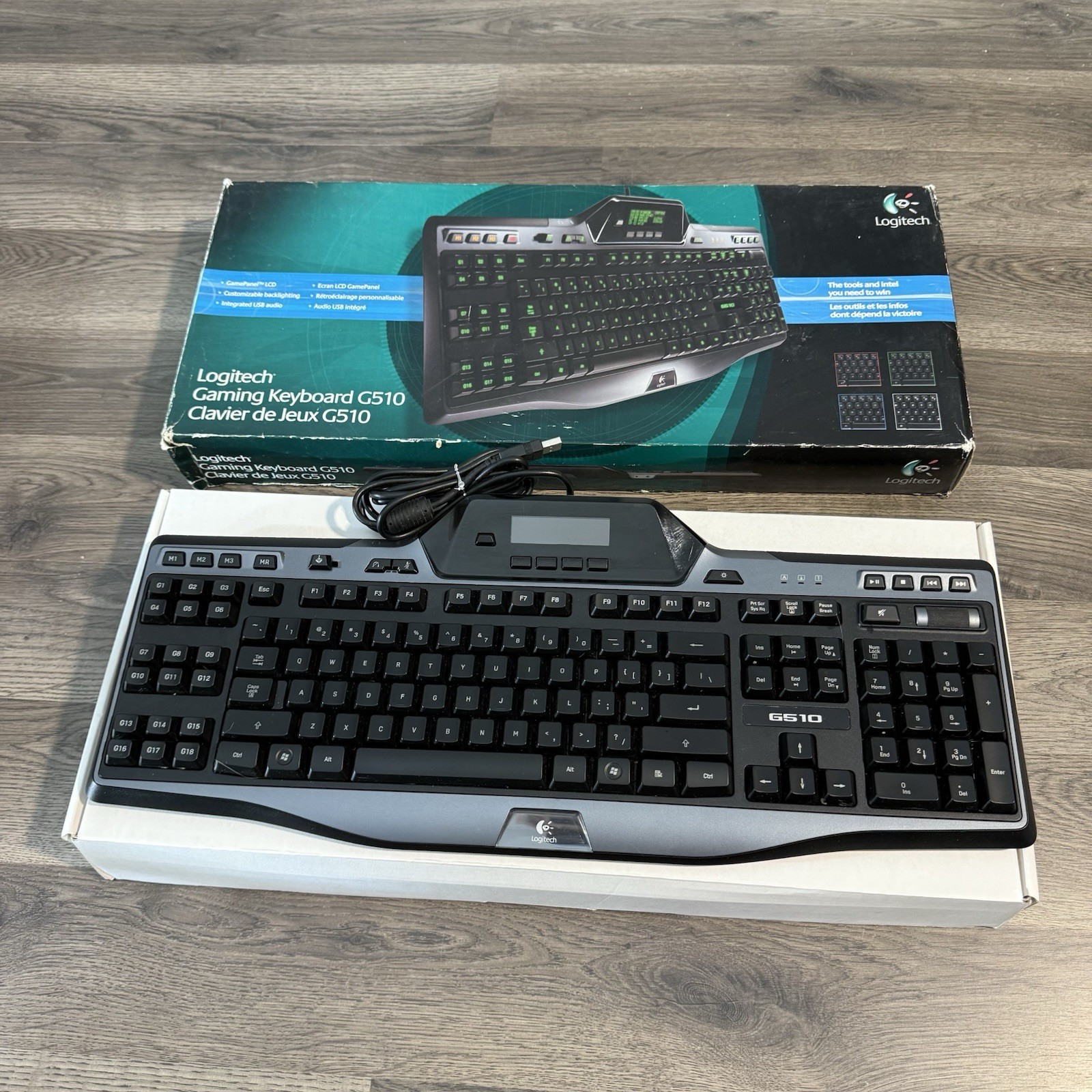 Logitech G510 Gaming Keyboard 820-003193 Black Corded W/ Box