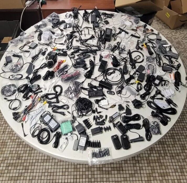 LOT of 160+ CORDS of All KINDS mixed LOT power, Adapters, And More