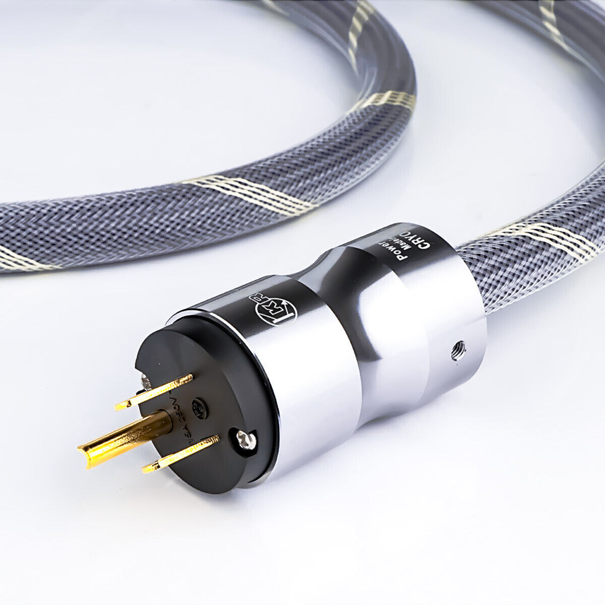 HIFI US Power Cable OCC Copper AC Audio Power Cord with Gold Plated Power Plug