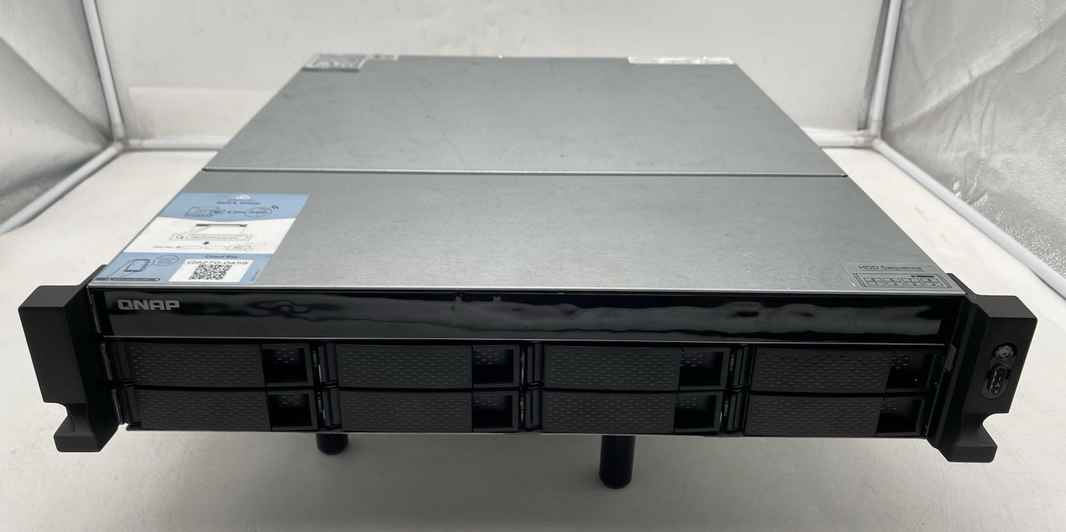 QNAP 8 Bay NAS 16GB Memory With SAS-12G2E Dual Port SAS Card Tested TS-873U-RP