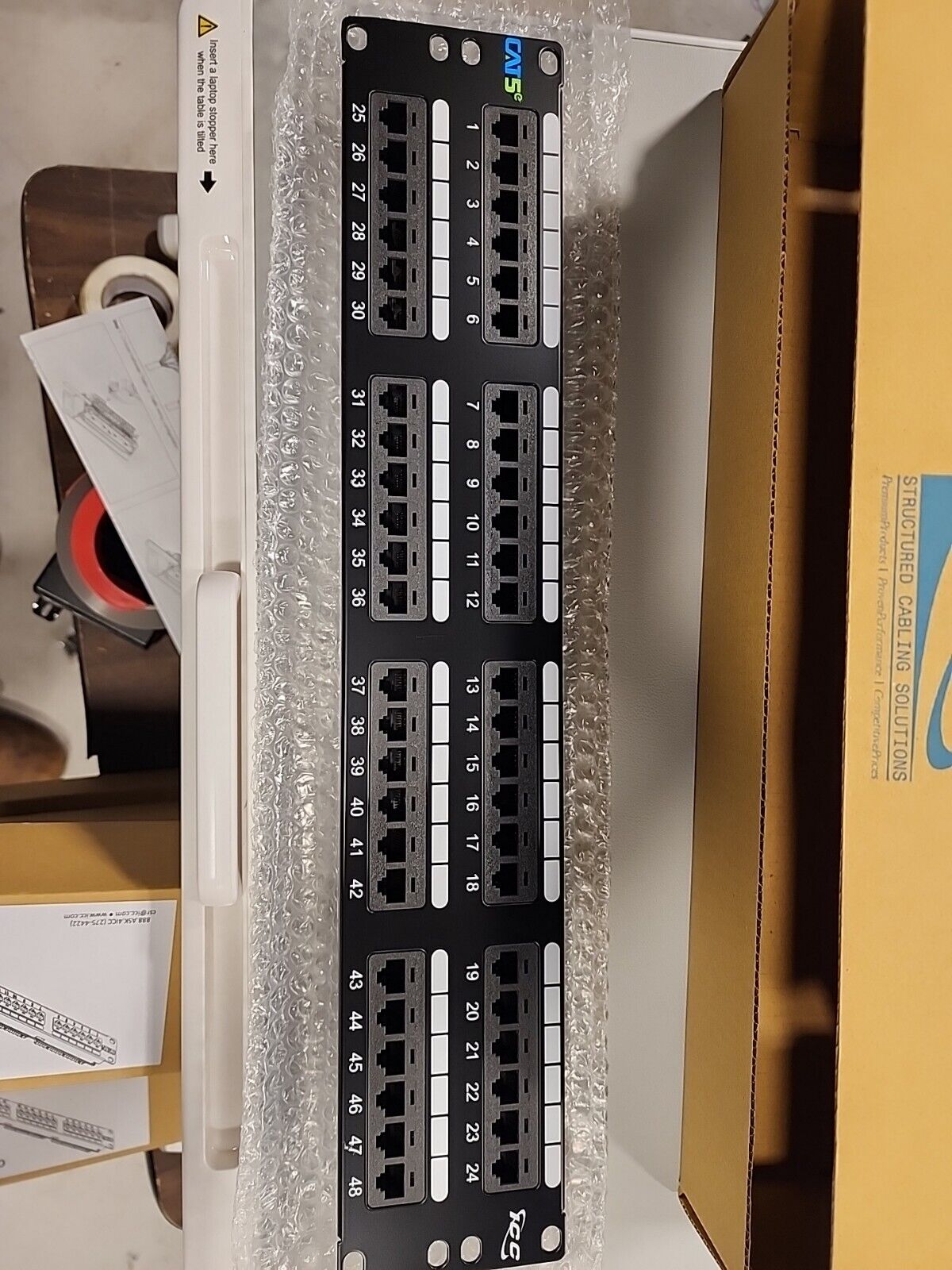 ICC ICMPP0485E CAT 5e  Patch Panel 48 PORT Punch Down NEW