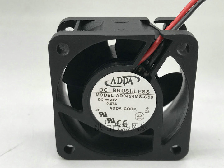ADDA 4020 AD0424MS-C50 24V 0.07A 4CM 2-wire inverter cooling fan