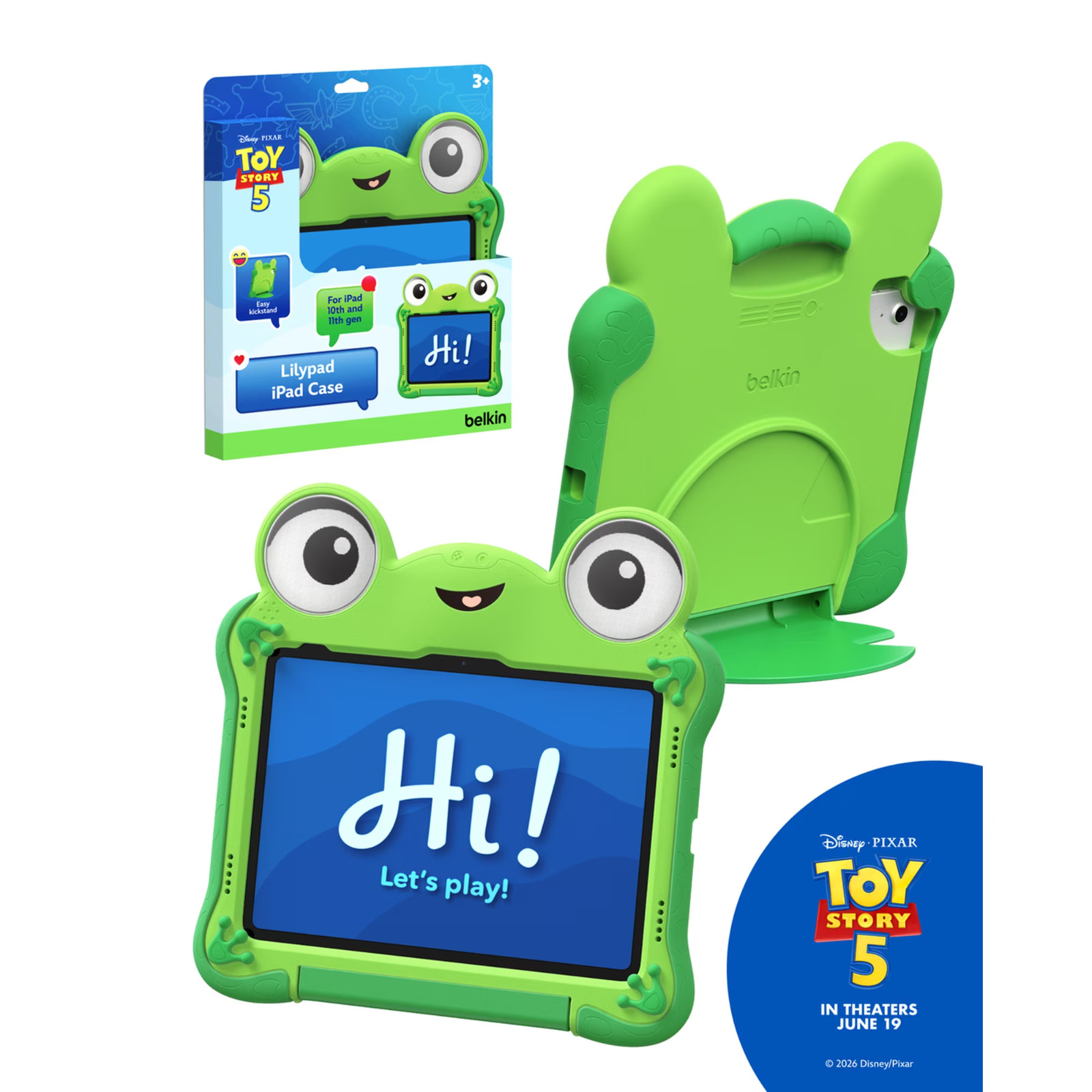 Belkin Disney Pixar Toy Story 5 Lilypad iPad A16 Case 10th/11th Gen SHIPS FREE