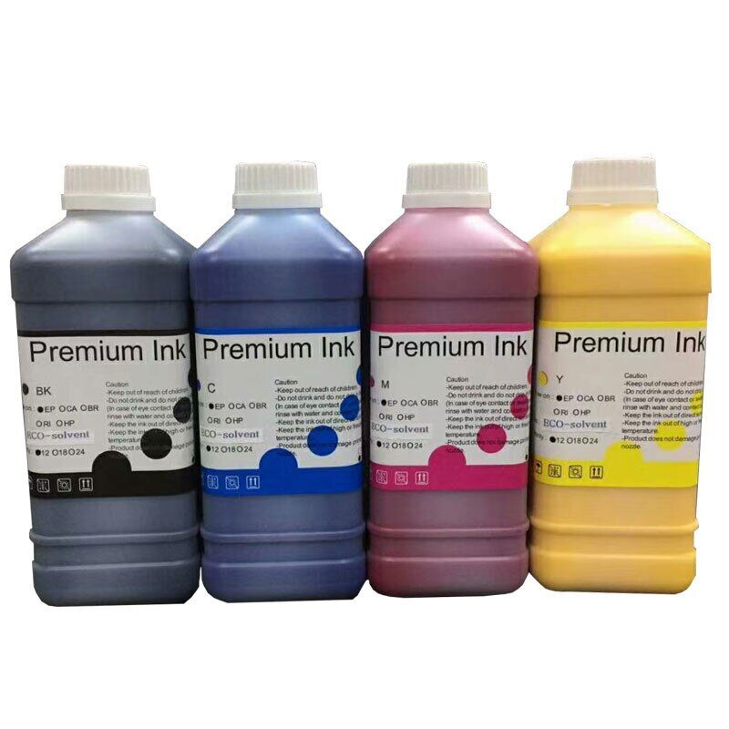 1set 1000ML Oil based Eco Solvent Ink for Epson DX5 DX7 XP600 XP800 printhead