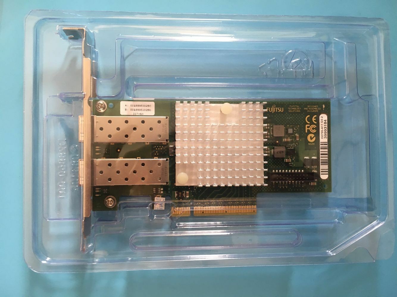 For Fujitsu Primergy S26361 D2755-A11 GS2 Eth Ctrl 2x10Gbit PCIe x8 X520-DA2