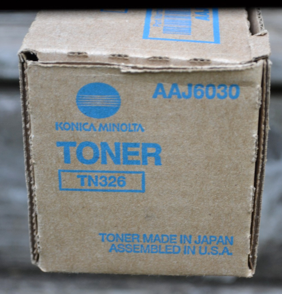 OEM Konica Minolta TN326 (AAJ6030) Black Toner Cartridge BIZHUB 308e/368e -- NEW