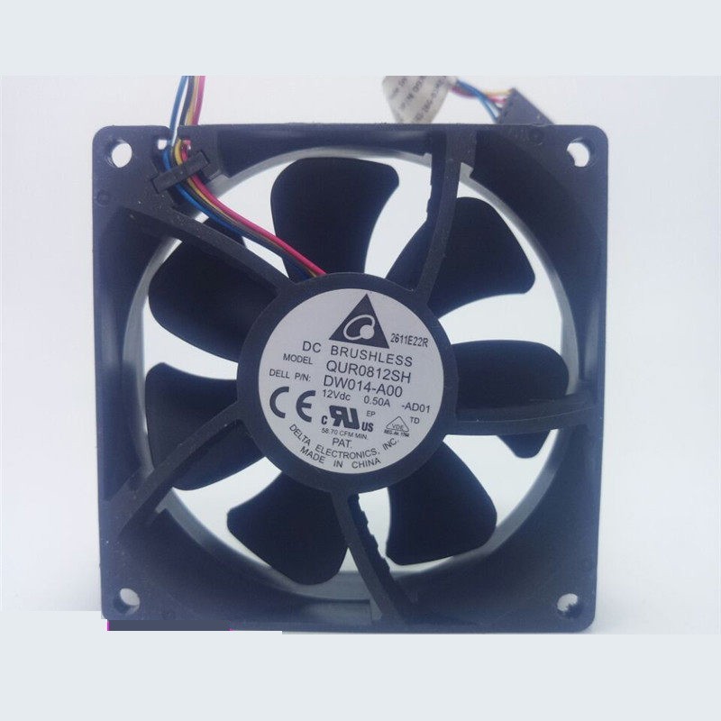 1PCS Delta 8025 QUR0812SH 12V 0.50A 4-wire temperature-controlled fan