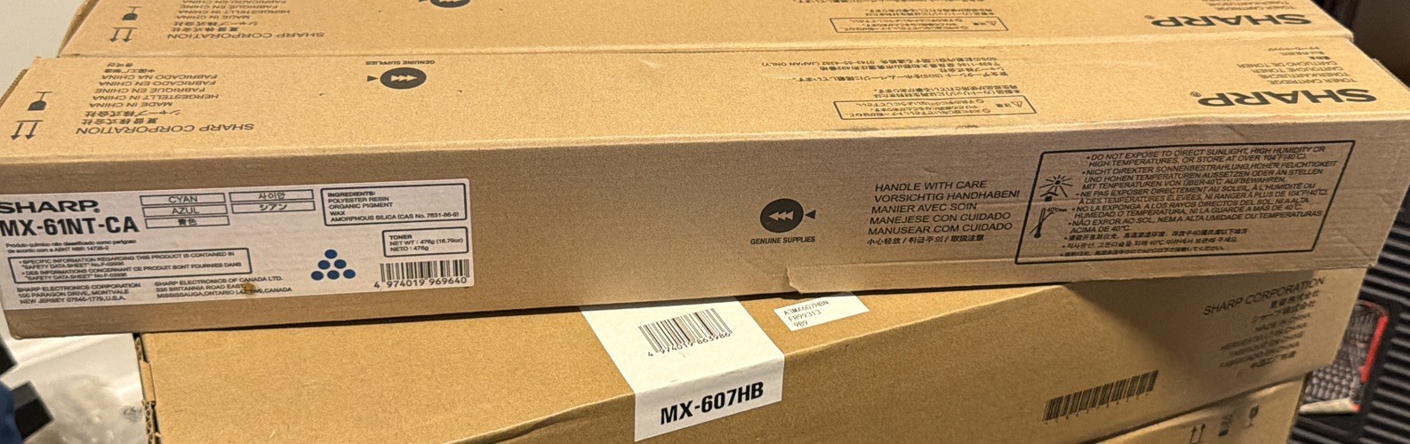 Sharp MX-61NT-CA Cyan Toner Cartridge Brand new OEM in original package