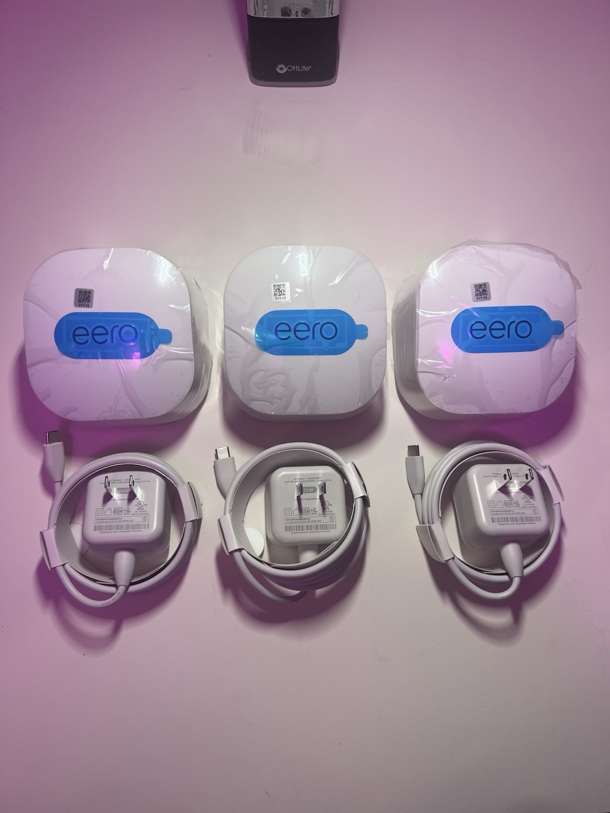 eero 6+ R010001 Dual-Band Mesh WiFi 6 Router 3-Pack AX3000 Open Box Frontier