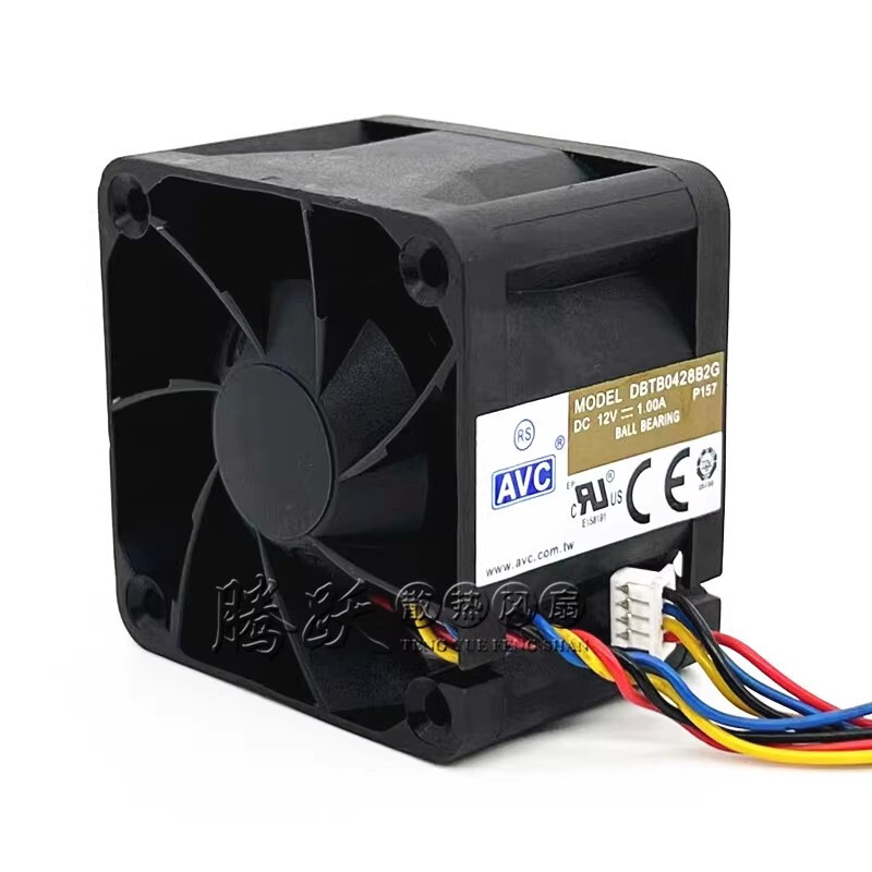 AVC DBTB0428B2G 12V 1.00A 4028 4CM 4-Wire Super Airflow Server Cooling Fan