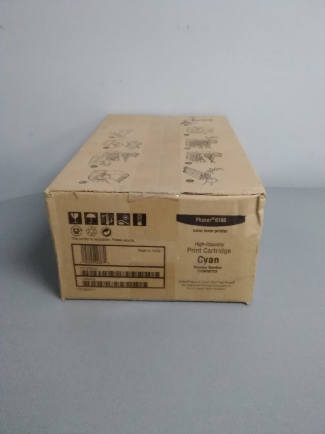 Xerox 113R00723 Cyan High Yield Toner Cartridge, Phaser 6180DN, 6180MFP/d,