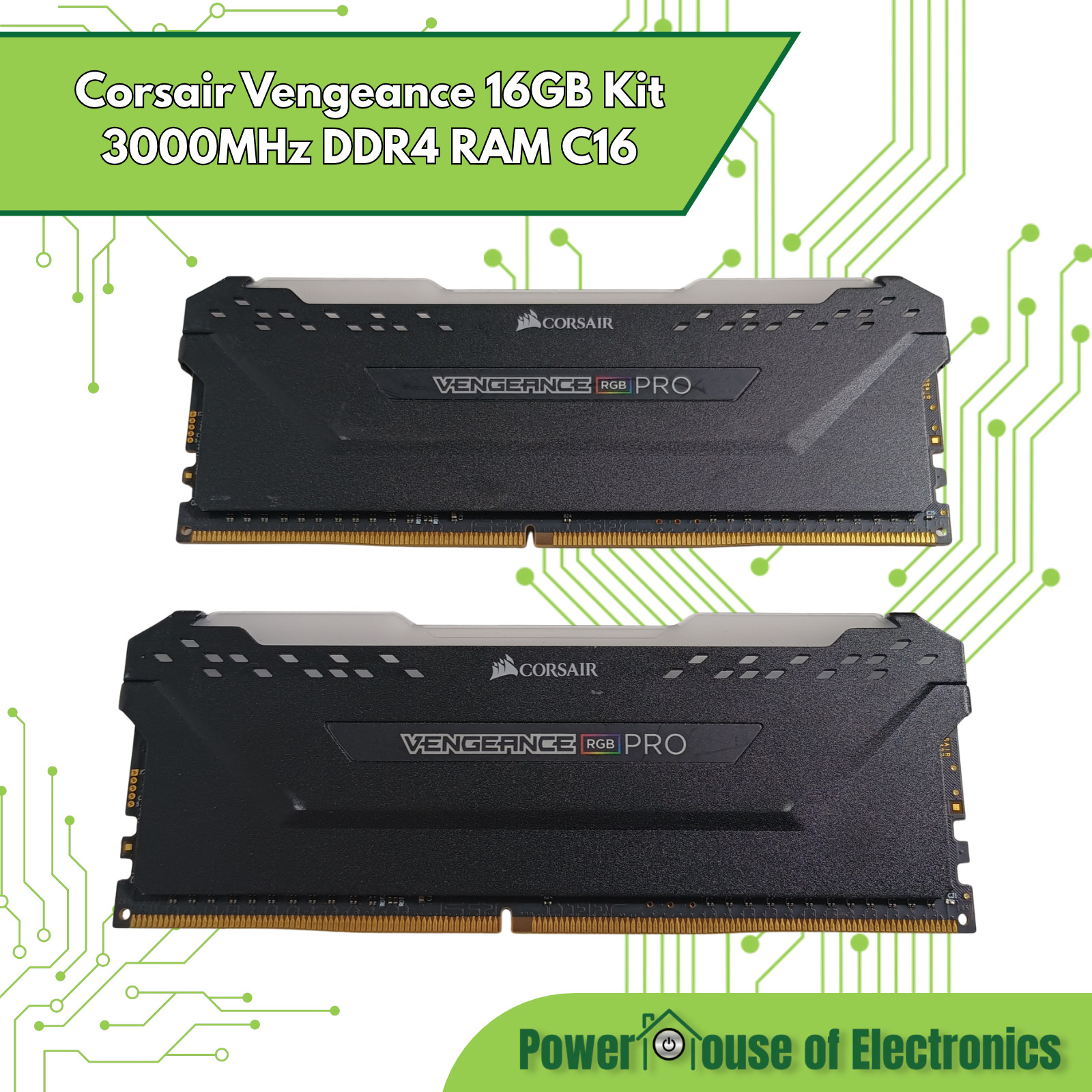 Corsair Vengeance RGB Pro 16GB Kit (8GBx2) 3000MHz UDIMM | CMW16GX4M2D3000C16
