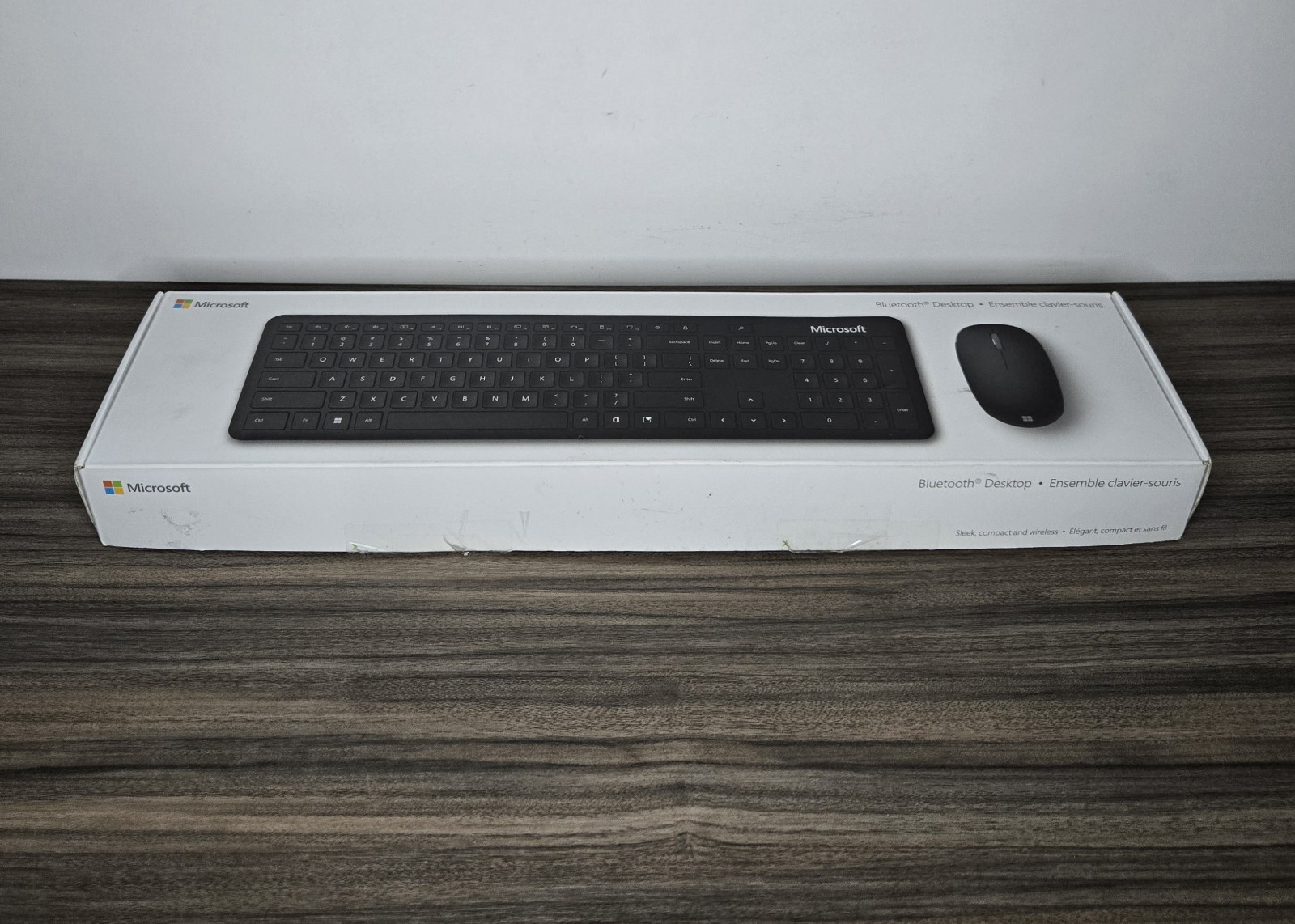 Microsoft Bluetooth Desktop - Matte Black. Slim, Compact, Wireless Bluetooth 