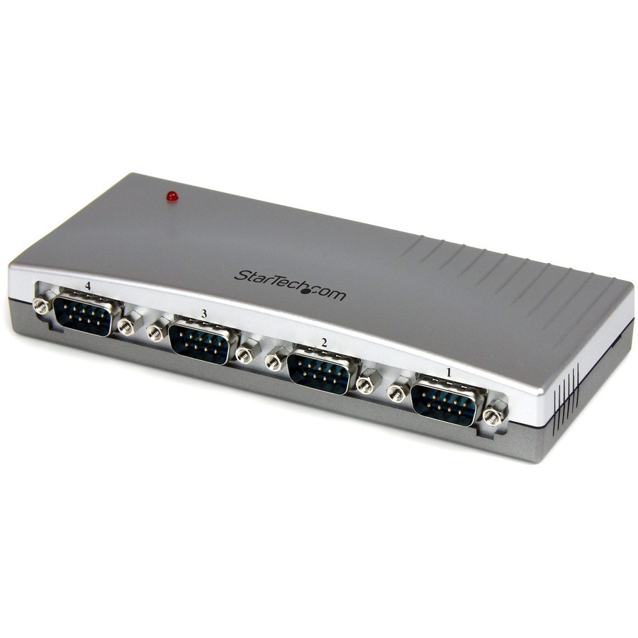 StarTech USB to Serial Adapter Hub - 4 Port - Bus Powered - DB9 (9-pin) - USB