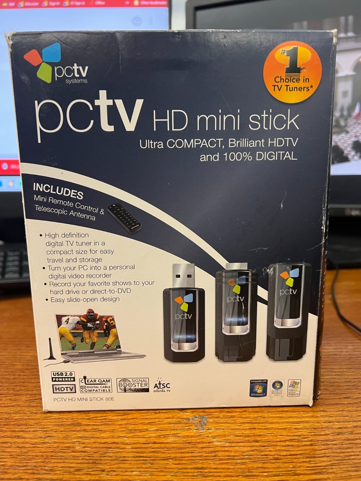 Hauppauge PCTV HD Mini Stick USB 100% Digital HDTV Tuner + Remote Antenna