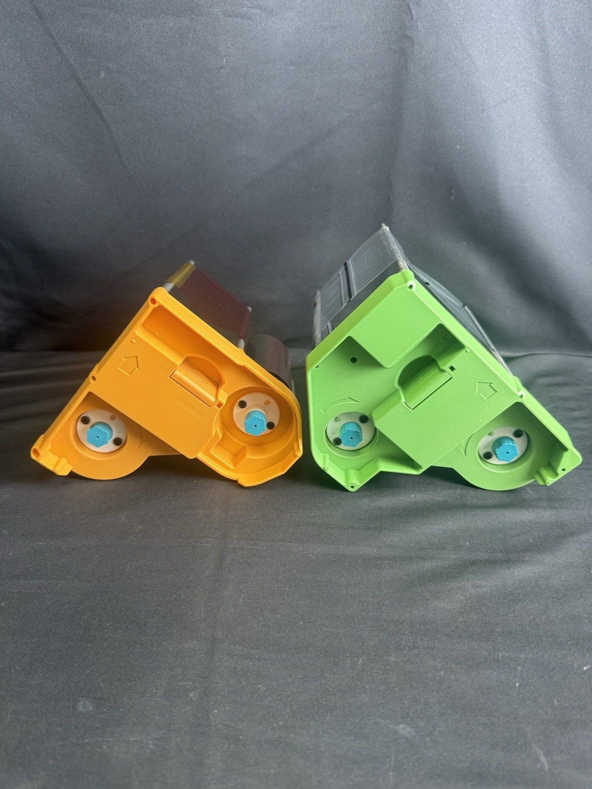 Datacard SR200 SR300 CR500 Green & Yellow Ribbon Film Holder Caddies Set - OEM