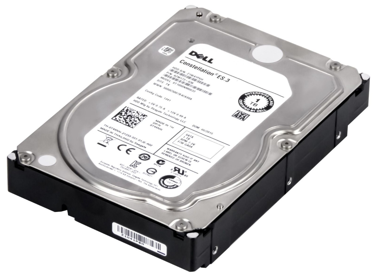 HARD DRIVE DELL 0T4XNN ST1000NM0033 1TB 7.2K 128MB SATA III 3.5''