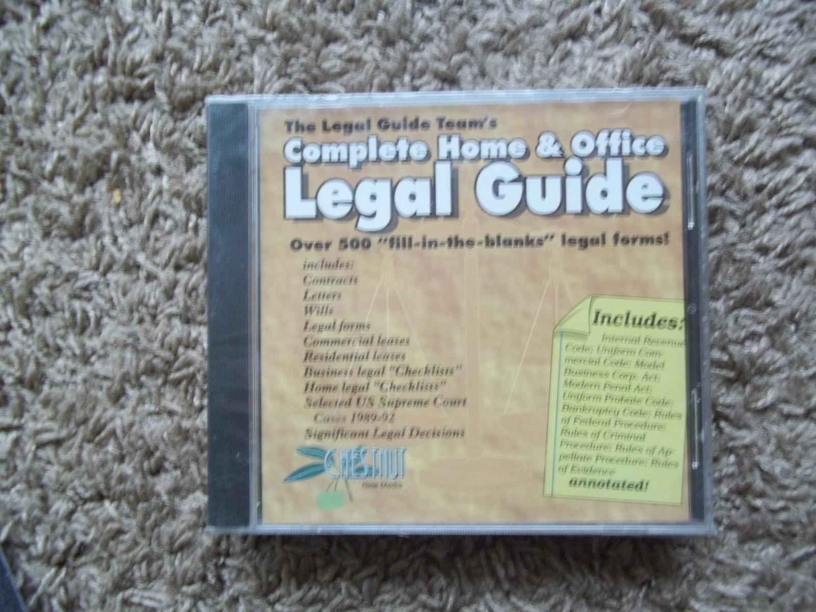 The Legal Guide Complete Home And Office Legal Guide (PC CD-ROM, 1992) Sealed