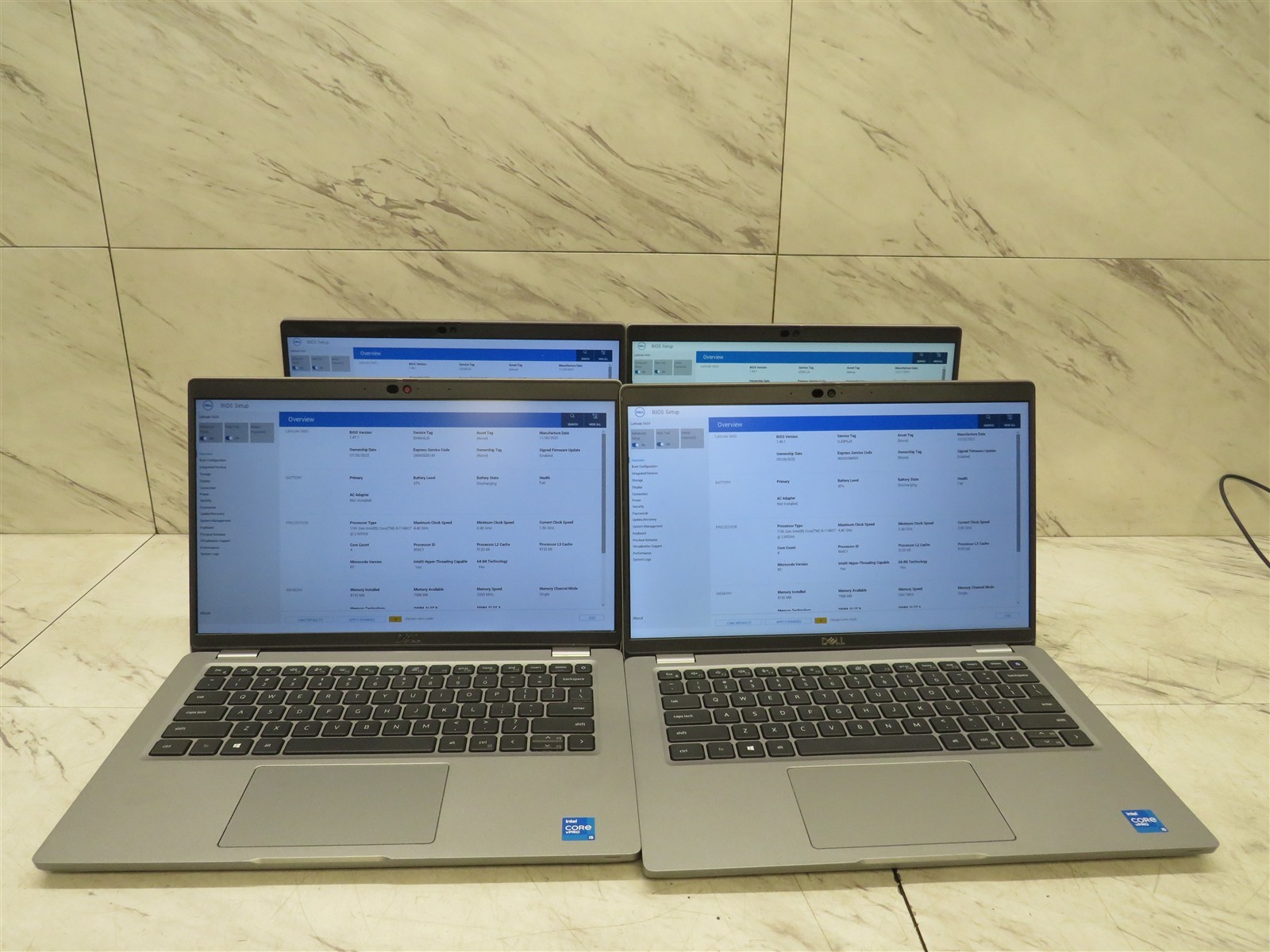 Lot of 4 Dell Latitude 5420 14in i5-1145G7 8GB Tested