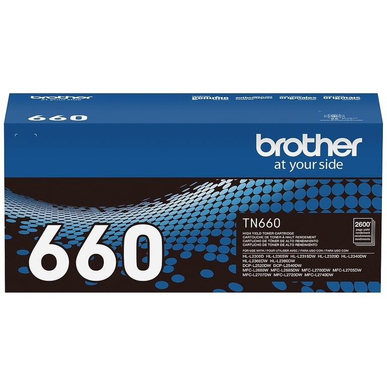 Brother TN-660 Black High Yield Toner Cartridge, Print Up to 2,600 Pages