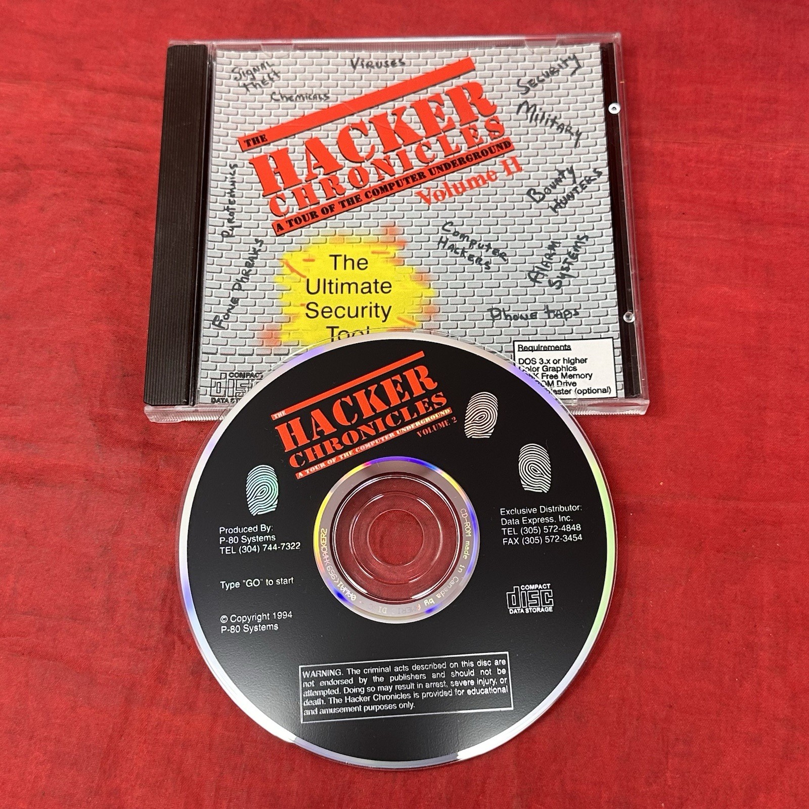 The Hacker Chronicles Volume II PC CD-ROM 1994 P-80 Systems DOS Software