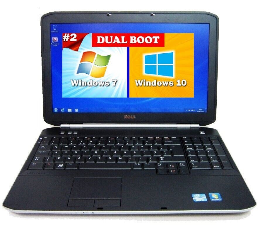 Dell Laptop Dual BOOT Windows 7 64 & 10 64|NEW 512GB SSD|16 GB|New Batt|1 YR WTY