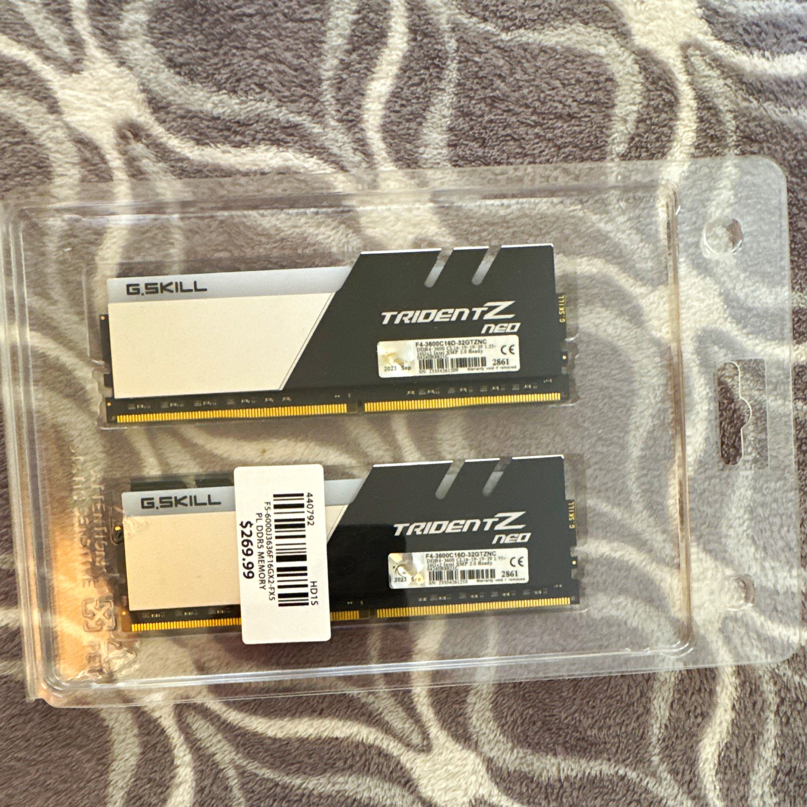 G.SKILL Trident Z Neo 32GB (2x16GB) DDR4-3600 CL16 RGB F4-3600C16D-32GTZNC