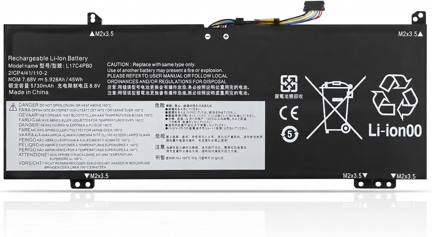 L17C4PB0 L17M4PB0 L17C4PB2 Laptop Battery for Lenovo Flex 6 14IKB 6 14ARR