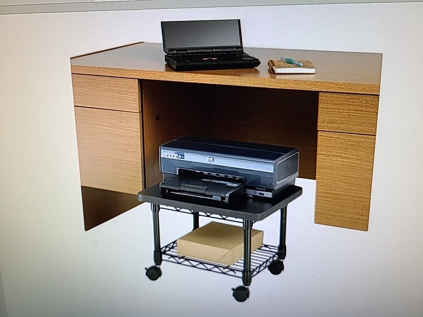 Safco Underdesk Printer/Fax Stand One-Shelf 19w x 16d x 13-1/2h Black 5206BL