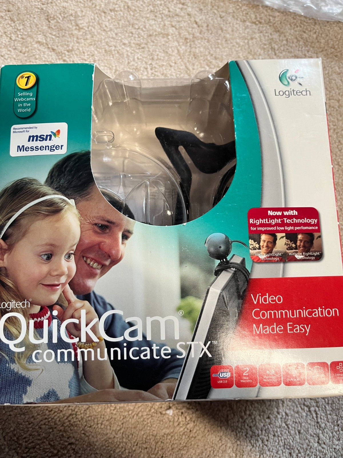 Logitech QuickCam Communicate STX Webcam USB 2.0 w/driver disc