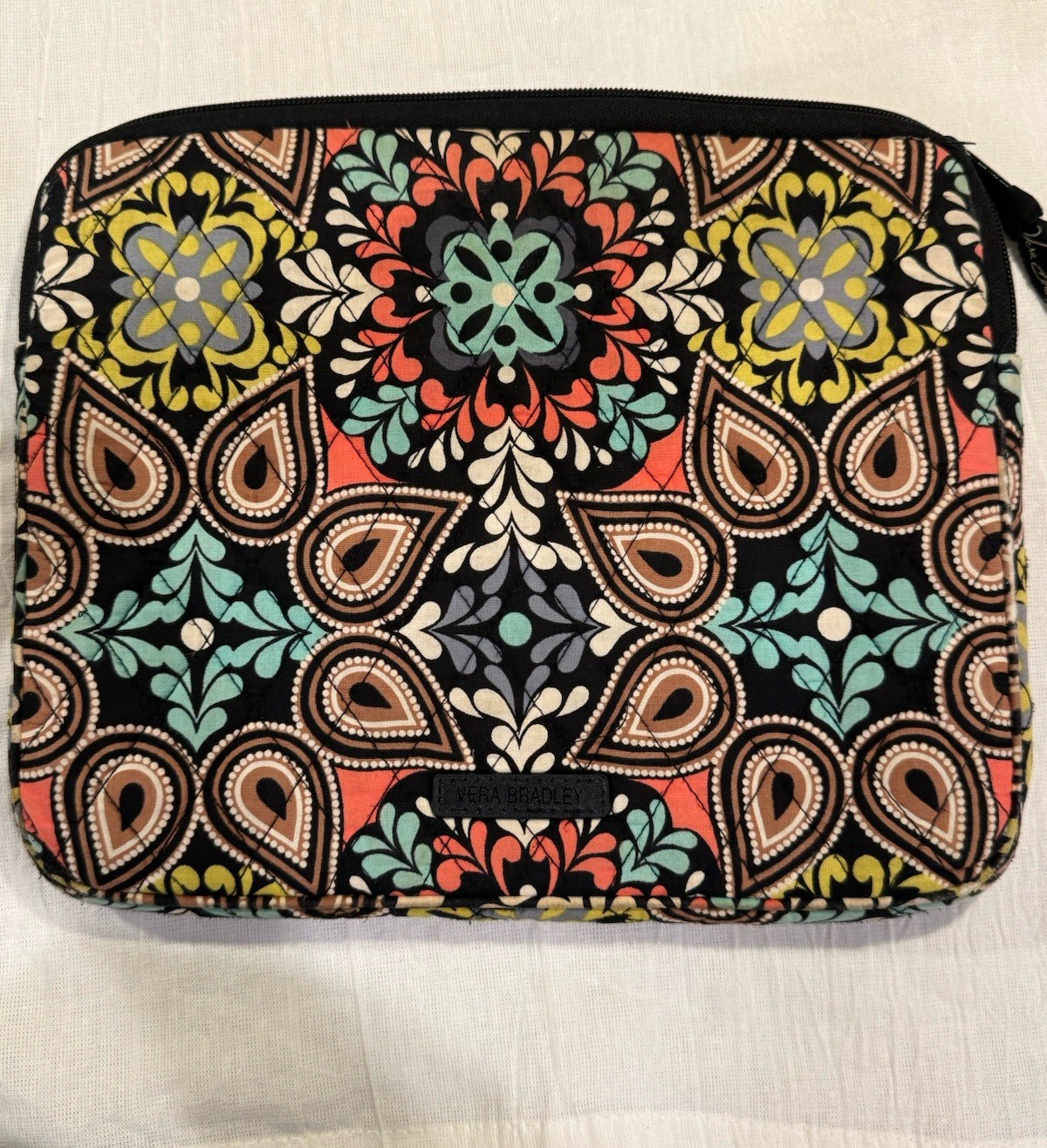 Title  Vera Bradley Tablet Sleeve Zip Case Padded eReader iPad Cover Plum Crazy