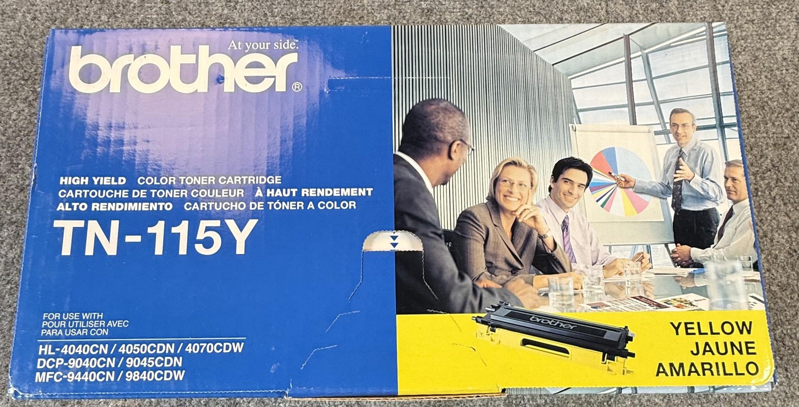 Brother TN-115Y Yellow High Yield Laser Toner Cartridge Genuine OEM HL DCP MFC