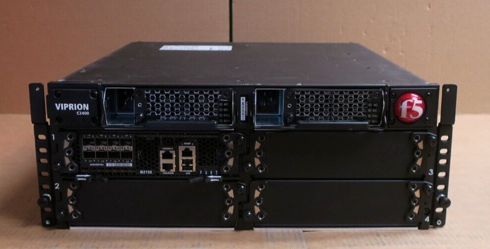 F5 Viprion C2400 4-Slot Local Traffic Manager LTM Blade Chassis +1x B2150 Blade